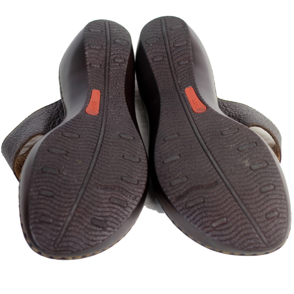 BORN Womens Leather Thong Sandals 10 Brown - Picture 7 of 8